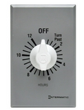 Intermatic FF12HC 12 Hours Commercial Spring Loaded Wall Timer - SPST - Brushed Metal Color