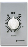 Intermatic FF30MC 30 Minutes Commercial Spring Loaded Wall Timer - SPST - Brushed Metal Color without hold Silver