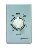 Intermatic FF315M Spring Wound Countdown Timer, Commercial, 125-277 VAC, 50/60 Hz, SPDT, 15 Minute Max, Without Hold, Silver