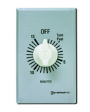 Intermatic FF415M Spring Wound Countdown Timer, Commercial, 125-277 VAC, 50/60 Hz, DPST, 15 Minute Max, Without Hold, Silver