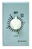 Intermatic FF4H Spring Wound Countdown Timer, Commercial, 125-277 VAC, 50/60 Hz, SPST, 4 Hour Max, Without Hold, Silver