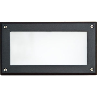 Dabmar Lighting FG2000-B Fiberglass Recessed Open Face Wall Light, Black Finish