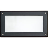 Dabmar Lighting FG2000-B Fiberglass Recessed Open Face Wall Light, Black Finish