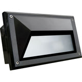 Dabmar Lighting FG2010-L7-30K-B Fiberglass Recessed Step Light, G24, Color Temperature 3000K, Black Finish