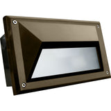 Dabmar Lighting FG2010-L9-65K-BZ LED Fiberglass Recessed Open Face Step Wall Light, 85V-265V, G24, Color Temperature 6500K, Bronze Finish