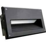 Dabmar Lighting FG2020-B LED Fiberglass Recessed Step Wall Light, Black Finish