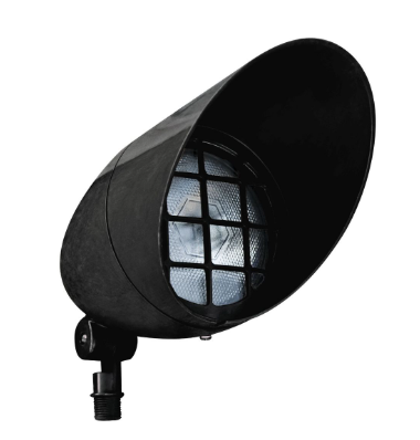 Dabmar Lighting FG23-L12-RGBW-B Fiberglass Spot Light, E26, Color Temperature RGBW Hood, Black Finish