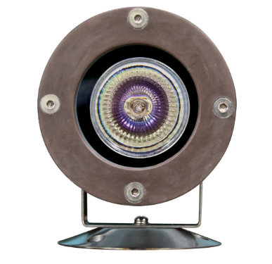 Dabmar Lighting FG313-L3-65K-BZ Fiberglass Underwater Light, GU5.3, Color Temperature 6500K, Bronze Finish