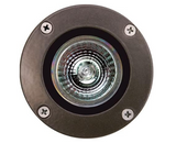 Dabmar Lighting FG318-L7-65K-BZ Fiberglass In-Ground Well Light, 2-Pin LED, Color Temperature 6500K, Bronze Finish