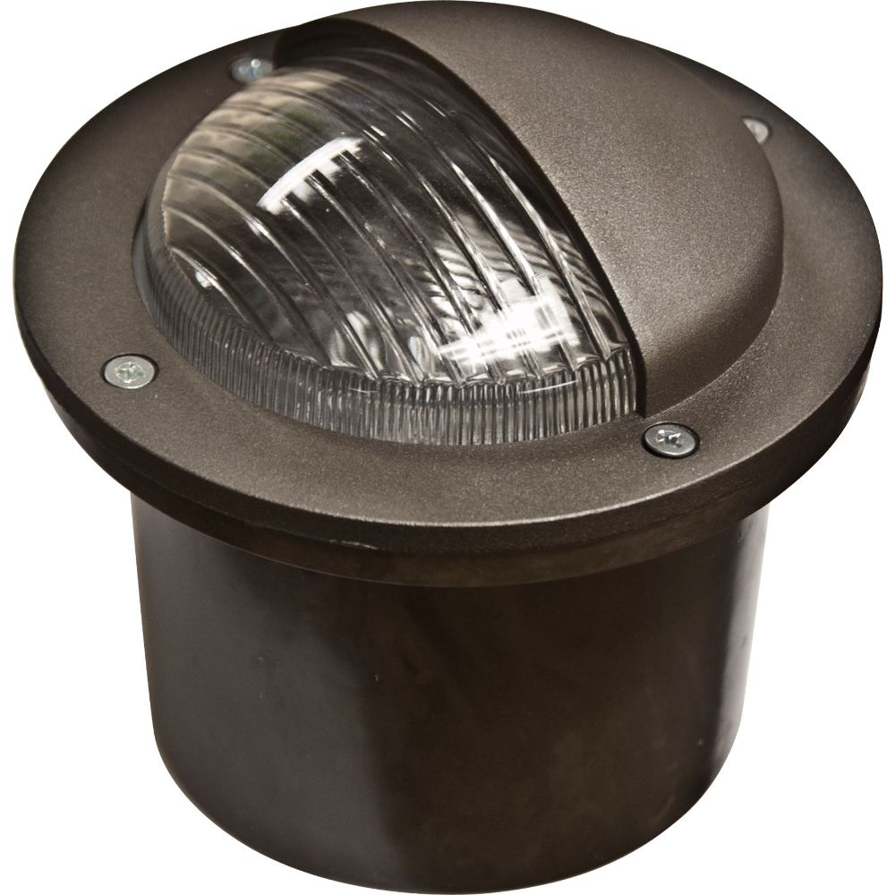 Dabmar Lighting FG326-L6-30K-BZ LED Fiber Glass In-Ground Screw Well Light W/ Eyelid, 12V, Color Temperature 3000K, Bronze Finish