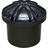 Dabmar Lighting FG327-B Fiber Glass Adjustable In-Ground Well Light W/ Star Grill, Black Finish