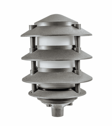 Dabmar Lighting FG5100-L9-27K-BZ Fiberglass Pagoda 4-Tier 1/2" Base 6" Top, GU24, Color Temperature 2700K, Bronze Finish