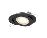 DALS Lighting FGM3-CC-BK Pivot 3" 6 Watt LED Gimbal Downlight - 90° Tilt - CCT Selectable - 540 Lumens - 120V - Black Finish