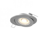 DALS Lighting FGM4-3K-SN Pivot 9 Watt 4" LED Gimbal Downlight - 90° Tilt - 3000K - 700 Lumens - 120V - Satin Nickel Finish