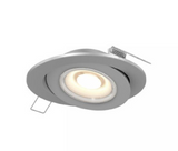 DALS Lighting FGM4-3K-V-SN Flat LED Recessed Gimbal - universal 120V-347V, 0-10V dimming