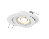 DALS Lighting FGM4-3K-WH Pivot 9 Watt 4" LED Gimbal Downlight - 90° Tilt - 3000K - 700 Lumens - 120V - White Finish