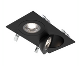 DALS Lighting FGM4-CC-DUO-BK Duo Pivot LED Gimbal Downlight - 18W - 1,475 Lumens - CCT Selectable - 120V - Black  Finish