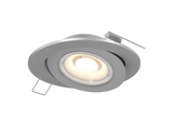 DALS Lighting FGM4-CC-SN Pivot 4" 9 Watt LED Gimbal Downlight - 90° Tilt - CCT Selectable - 700 Lumens - 120V - Satin Nickel  Finish