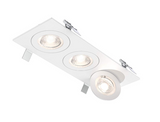 DALS Lighting FGM4-CC-TRIO-V-WH 27W, 2300lm Triple 4″ Flat Gimbal Recessed