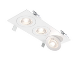 DALS Lighting FGM4-CC-TRIO-WH 27W, 2300lm Triple FGM4 Gimbal Downlight in White Finish