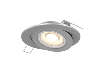 Dals Lighting FGM4-CC-V-SN 4 Inch Flat Round Gimbal Recessed Light, Watt 9W, Lumens 800lm, 5CCT 2700K / 3000K / 3500K / 4000K / 5000K Satin Nickel