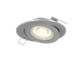 DALS Lighting FGM4-CC-V-SN Multi CCT Flat LED Recessed Gimbal - Universal 120V-347V, 0-10V Dimming