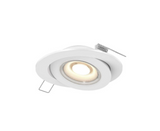 DALS Lighting FGM4-CC-WH Multi CCT Flat LED Recessed Gimbal - Universal 120V, Dimming