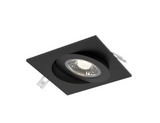 DALS Lighting FGM4SQ-CC-BK Pivot 4" Square LED Gimbal Downlight - 90° Tilt - CCT Selectable - 120V - Black Finish