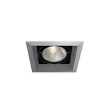 Eurofase Lighting TE131-0N 4-in PAR30 Recessed Light with Trim, 1-Light, GU10, Wattage 75W, Voltage 120V, Platinum/Black