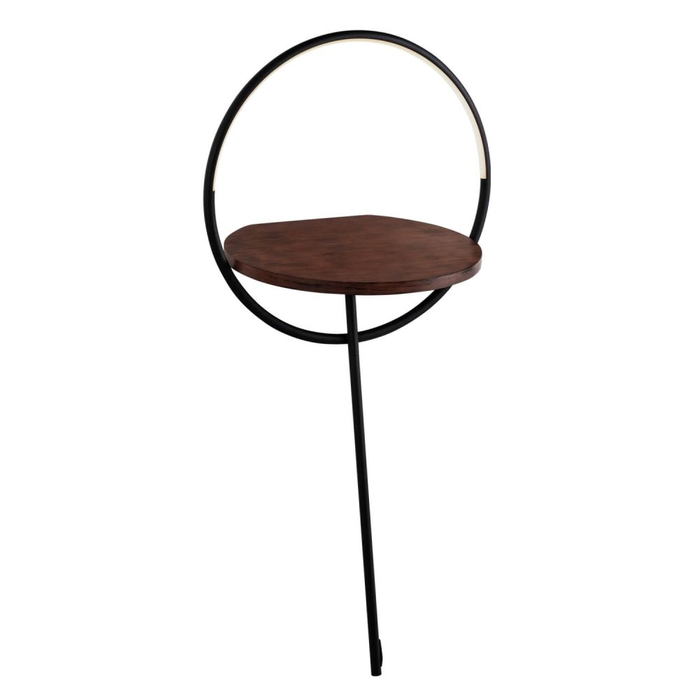 Kuzco Lighting FL83818-BK/WT Maya 37 inch Tall LED Floor Lamp in Black-Walnut, Voltage 120V, Color Temperature 3000K