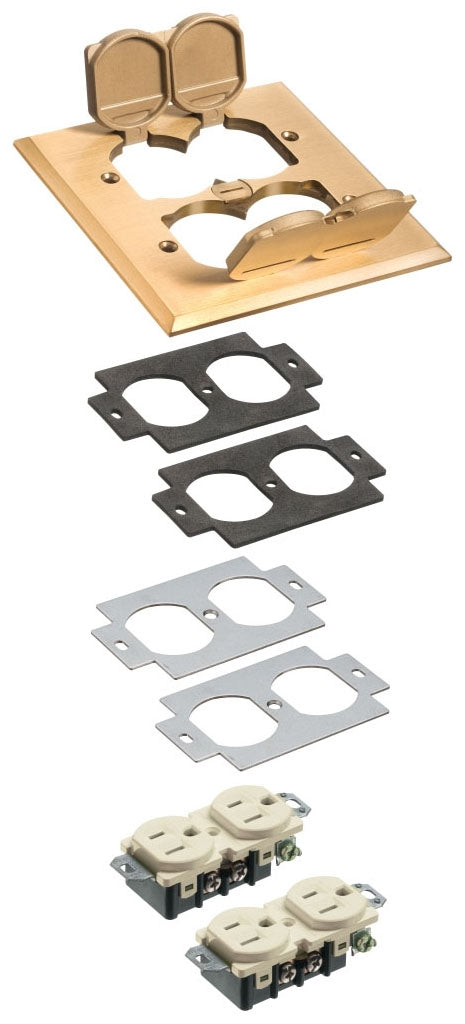 Arlington FLB5550MB 2 Gang Metal Cover Kit