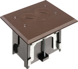 Arlington FLBA101BR 1-Gang Adjustable Non-Metallic Floor Box for New Floors - Bronze