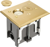 Arlington FLBA101MB 1-Gang Brass Adjustable Floor Boxes with Metallic Covers