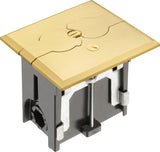 Arlington FLBAF101MB Floor Box, Non-Metallic, Flip-Lid Metallic Cover, Brass