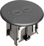 Arlington FLBAR101BL Black Adjustable Floor Box-Round