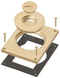 Arlignton FLBC8503MB Single Gang Cover with Furniture Feed Inserts - Brass Finish