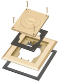 Arlignton FLBC8513MB Single Gang Frame and Cover with Furniture Feed Insert - Brass Finish