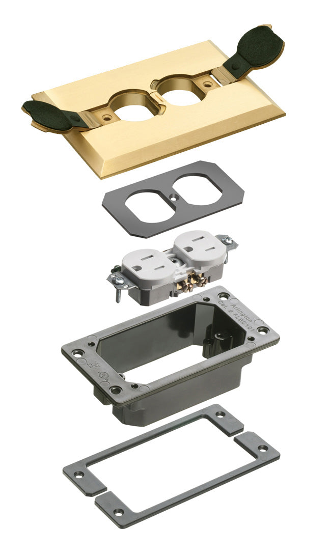 Arlington FLBCF101MBTK Brass Flip Lid Concrete Kit | BuyRite Electric