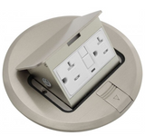 Orbit FLBPU-G-R-C-SS Floor Box Pop-up Cover Only With Gfci Receptacle Round Cover, Stainless Steel