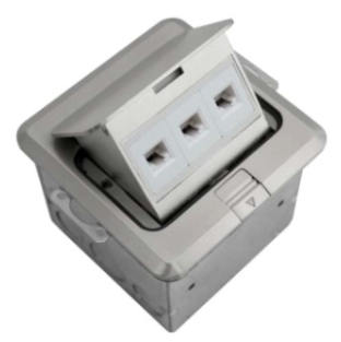 Orbit FLBPU-L-S-SS Floor Box Pop-up With Low Voltage Square Cover, Stainless Steel