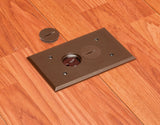 Arlington FLBR101BR 1-Gang Non-Metallic Floor Box for Installed Floors - Brown