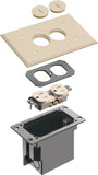 Arlington FLBR101LA 1-Gang Non-Metallic Floor Box for Installed Floors - Light Almond