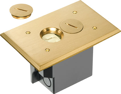 Arlington FLBR101MB 1-Gang Brass Retro Floor Boxes