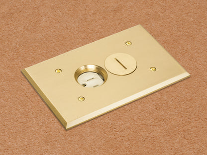 Arlington FLBR101MB 1-Gang Brass Retro Floor Boxes