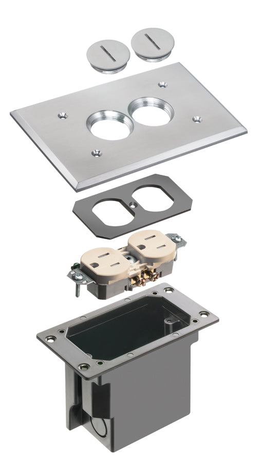 Arlington FLBR101NL Nickel Retro Floor Boxes