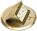 Arlington FLBT6620MB 6" Round Pop-Up Cover Kit with Tamper Resistant 20A Receptacle, Brass