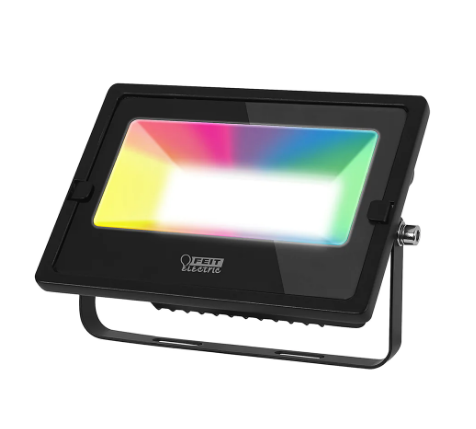 Feit Electric FLD30/RGB/BAT Rechargeable Color Caster Color Changing Outdoor LED Flood Light with Remote Control, Wattage 30W, Voltage 120V 4 Pack