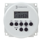 Intermatic FM1D14-LV-U 24-Hour or 7-Day 12/24 VDC, 24 VAC Electronic Panel Mount Module, 15 A, 14 Setpoint Programs, SPDT