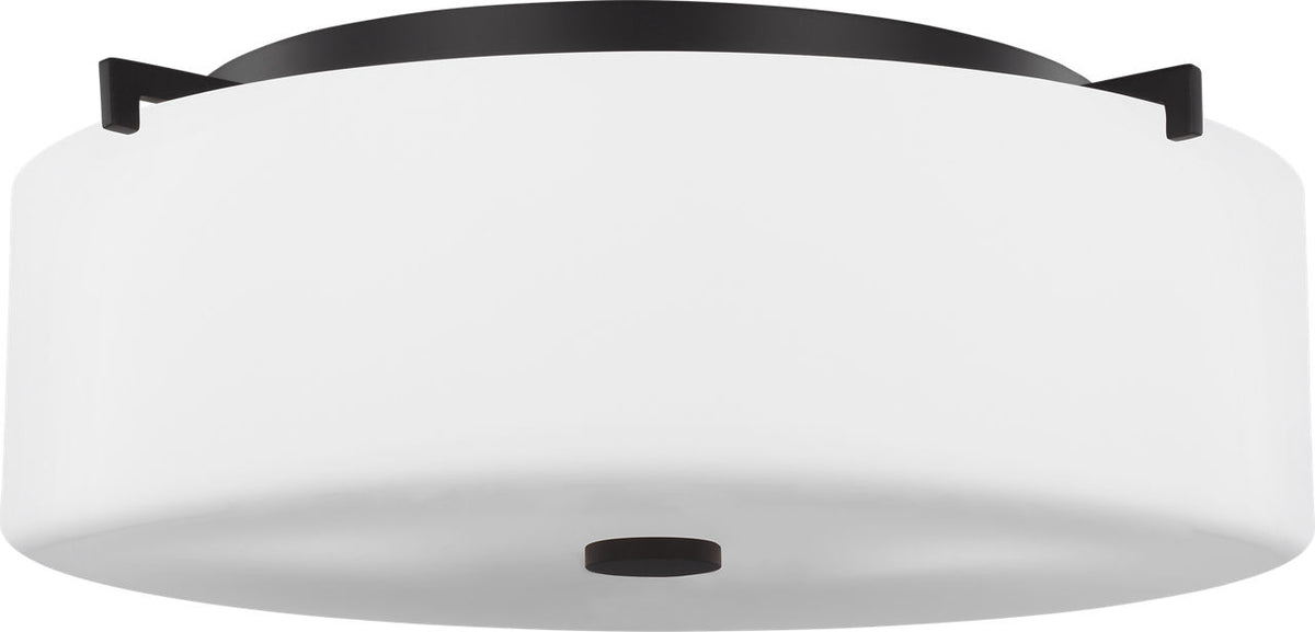Generation Lighting Sunset Drive 3 light oil rubbed bronze flush mount ceiling light