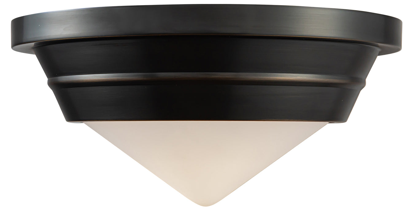 Alora Lighting FM348010UBOP Willard 1 Light 10.13 inch Urban Bronze Flush Mount Ceiling Light in Opal Glass